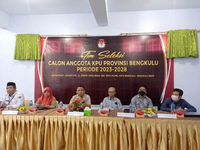 Timsel Umumkan 10 Nama Komisioner KPU Provinsi Bengkulu 2023-2028