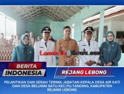 Pelantikan Dua Kepala  Desa Di Padang Ulak Tanding  Berlaangsung Lancar Dan Meriah