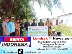 Pemdes Jabi Gelar Titik Nol Pembangunan Jalan dan Drainase, Sekaligus Salurkan BLT-DD 2026
