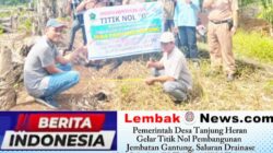 Pemerintah Desa  Tanjung Heran Gelar Titik Nol Pembangunan Jembatan Gantung, Saluran Drainase dan Salurkan  BLT-DD 7 KPM Tahun 2026