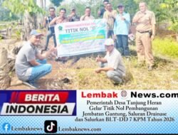 Pemerintah Desa  Tanjung Heran Gelar Titik Nol Pembangunan Jembatan Gantung, Saluran Drainase dan Salurkan  BLT-DD 7 KPM Tahun 2026