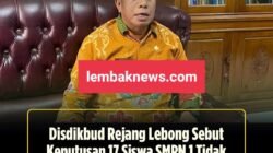 Disdikbud Rejang Lebong Sebut Keputusan 17 Siswa SMPN 1 Tidak Naik Kelas Sudah Sesuai Prosedur Dan Aturan Yang Berlaku