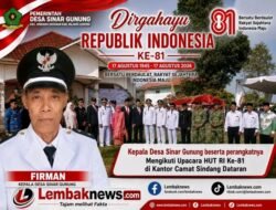 ‎PEMERINTAH DESA SINAR GUNUNG IKUTI UPACARA HUT RI KE-81 DI KANTOR CAMAT SINDANG DATARAN ‎