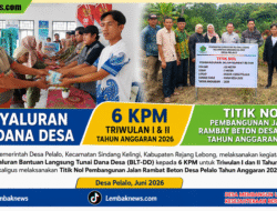 Pemerintah Desa Pelalo Salurkan BLT Dana Desa dan Laksanakan Titik Nol Pembangunan Jalan Rambat Beton
