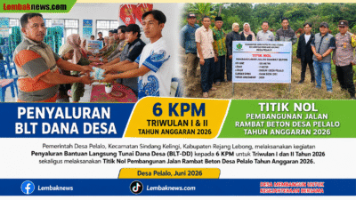 Pemerintah Desa Pelalo Salurkan BLT Dana Desa dan Laksanakan Titik Nol Pembangunan Jalan Rambat Beton