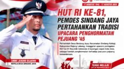 Hut Ri Ke-81, Pemdes Sindang Jaya Pertahankan Tradisi Upacara Penghormatan Pejuang ’45