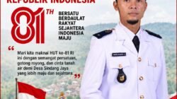 Pemerintah Desa Sindang Jaya Ajak Masyarakat Maknai HUT Ke-81 RI Dengan Semangat Persatuan Dan Gotong Royong