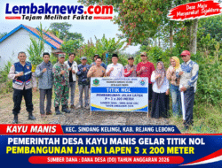 Pemerintah Desa Kayu Manis Gelar Titik Nol Pembangunan Jalan Lapen 3 x 200 Meter