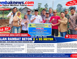 Pemerintah Desa Kayu Manis Gelar Titik Nol Jalan Rambat Beton 2 × 95 Meter