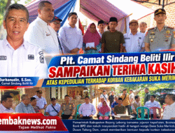 Plt. Camat Sindang Beliti Ilir Sampaikan Terimakasih Atas Kepedulian Plt. Bupati Rejang Lebong Beserta Tim Yang Telah Turun Langsung Kelokasi Korban.