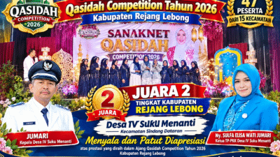 Desa IV Suku Menanti Raih Juara 2 Qasidah Competition 2026, Sindang Dataran “Menyala”