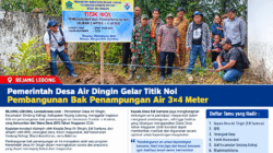 Pemerintah Desa Air Dingin Gelar Titik Nol Pembangunan Bak Penampungan Air 3×4 Meter