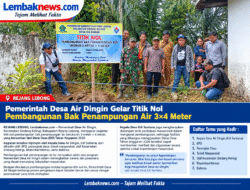Pemerintah Desa Air Dingin Gelar Titik Nol Pembangunan Bak Penampungan Air 3×4 Meter