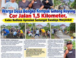 ‎Warga Desa Bengko Kompak Gotong Royong Cor Jalan 1,5 Kilometer, Kades Budiono Apresiasi Semangat Swadaya Masyarakat