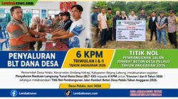 Pemerintah Desa Pelalo Salurkan BLT Dana Desa Dan Laksanakan Titik Nol Pembangunan Jalan Rambat Beton