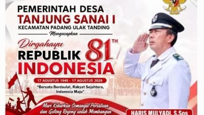 Pemerintah Desa Tanjung Sanai 1 Ajak Masyarakat Maknai HUT Ke-81 RI Dengan Semangat Persatuan Dan Gotong Royong