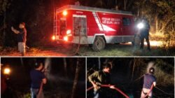 Lahan Di Trans Kota Padang Terbakar, Damkar Rejang Lebong Kerahkan Satu Unit MPK