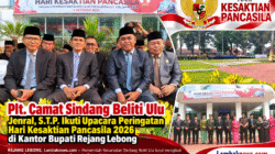 Plt. Camat Sindang Beliti Ulu Jenral, S.TP., Ikuti Upacara Hari Kesaktian Pancasila 2026