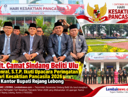 Plt. Camat Sindang Beliti Ulu Jenral, S.TP., Ikuti Upacara Hari Kesaktian Pancasila 2026